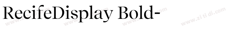 RecifeDisplay Bold字体转换